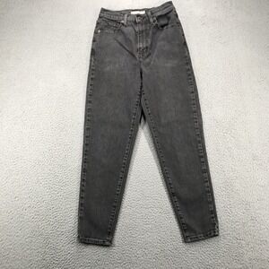 LEVIS Jeans Size 26 High Waisted Taper Leg Faded Black/Gray Denim 25x26